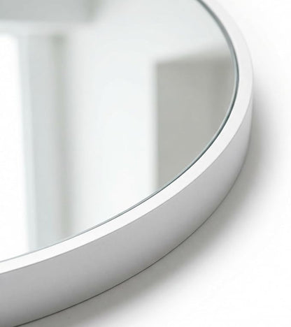 HARRITPURE Round Mirror 24" White Wall Mounted Circle Mirrors Vanity Mirror - Image 4