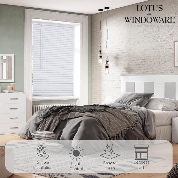 LOTUS & WINDOWARE Cordless Mini Blind, Window Blinds - Image 6
