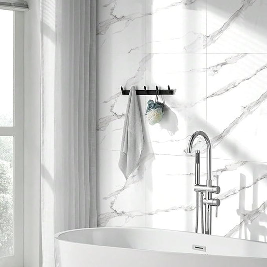 10pcs Thick Marble Peel and Stick Waterproof Wall Panels, Heat-Resistant - Image 2