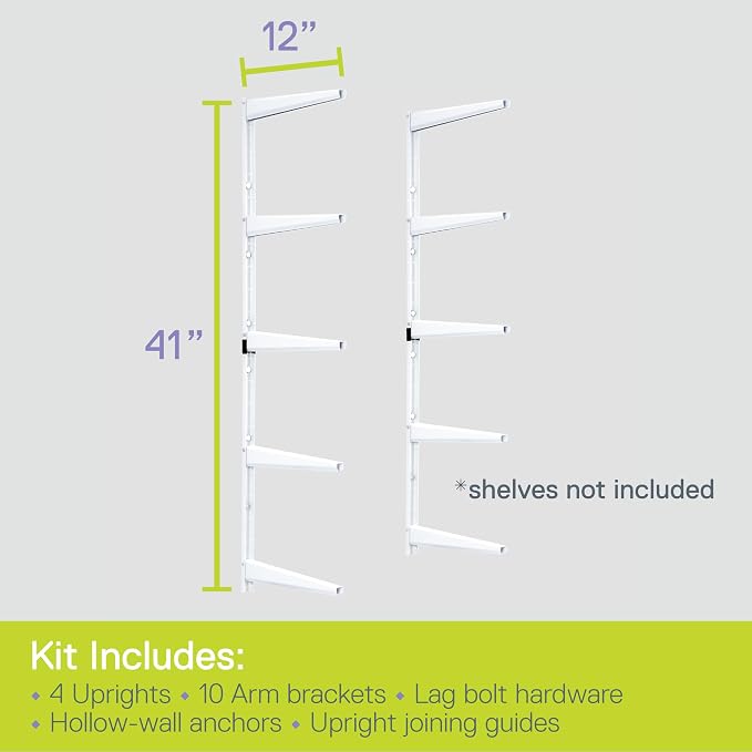 Delta Minimalistic White Shelf Brackets Cycle, Holds Up to 800 lbs, Modern - Image 3