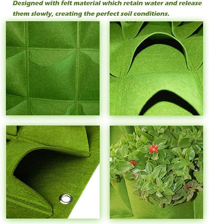Hanging Planting Grow Bags, 49 Pockets Hanging Vertical Wall Planter Wall - Image 3