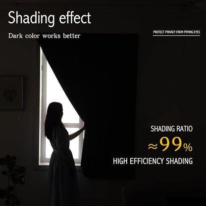 Self Adhesive Curtains, Stick Curtain Blackout Shades Window Cover Curtains - Image 4