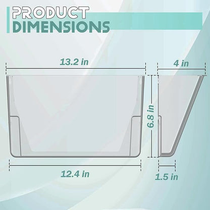 MINDEPOT 6 Pockets Acrylic Wall File Organizer, Plastic Hanging Wall File Holder - Image 8