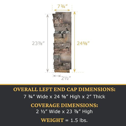 AZ Faux High-Density Polyurethane Faux Stone Interlocking Left Endcap - Image 3