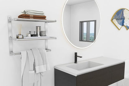 BETHOM Towel Shelf for Bathroom Wall Mounted, 3-Tier Hotel Style Towel Rack - Image 4