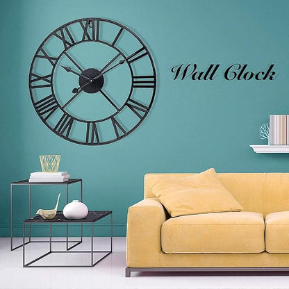Antique Tower 24 inch Large Roman Numeral Wall Clock, Indoor Outdoor Patio - Image 5