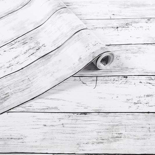 Arthome 17''x120'' White Wood Contact Paper, Peel and Stick Vinyl Wallpaper by ArthomeWALLDECOR