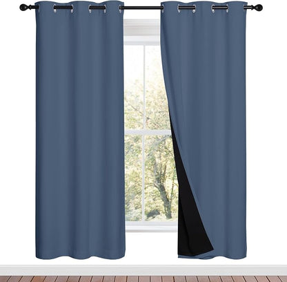 NICETOWN Full Shade Curtain Panels 72 inches Long, Pair of Energy Smart & Noise by NICETOWN