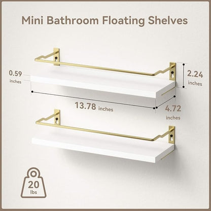 RICHER HOUSE Bathroom Shelves, Small Floating Wall Shelf - Image 3