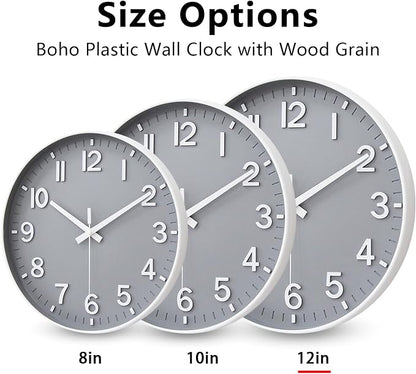 HZDHCLH Wall Clocks Battery Operated, Wall Clock Gray, 12 inch Wall Clock - Image 5