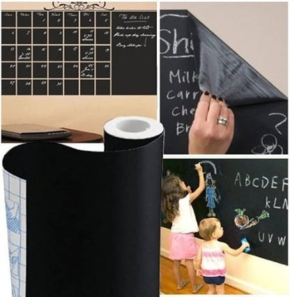 Large Chalkboard Contact Paper Wall Sticker 3 ft. x 9.9 ft. Adhesive Blackboard - Image 2