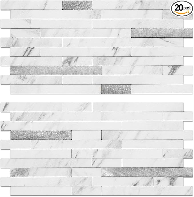 AULIGET 20 Sheets Faux Stone Peel and Stick Backsplash by AULIGET