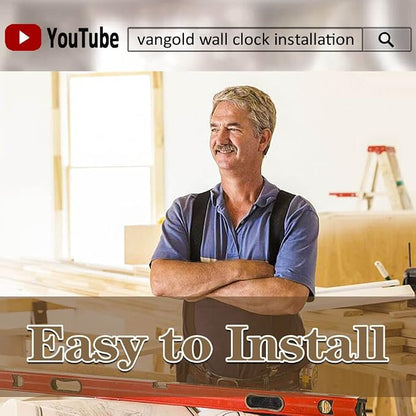 VANGOLD Large Wall Clocks for Living Room Decor, DIY Wall Clock Modern 3D Wall - Image 6