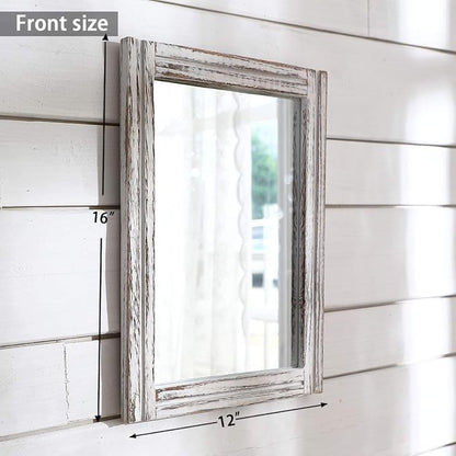 AAZZKANG Wall Mirror with Wood Framed Rustic Mirrors - Image 2