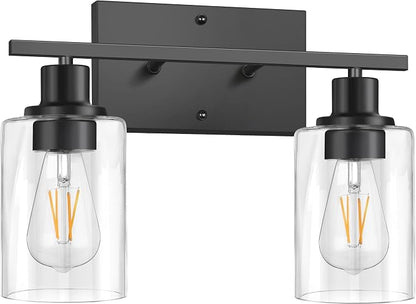 ShineTech 2-Light Bathroom Vanity Light Fixtures, Modern Wall Lighting by ShineTech