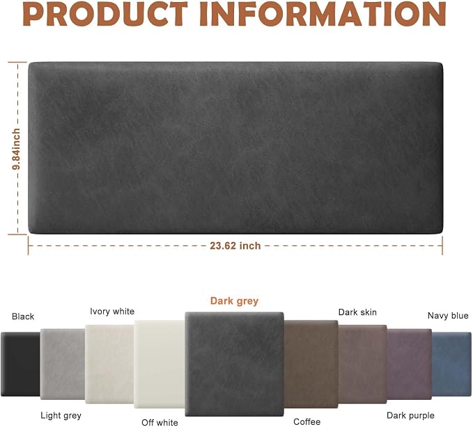 IFNOW Wall Mounted Upholstered Headboard Queen, 3D Peel and Stick Soundproof - Image 2