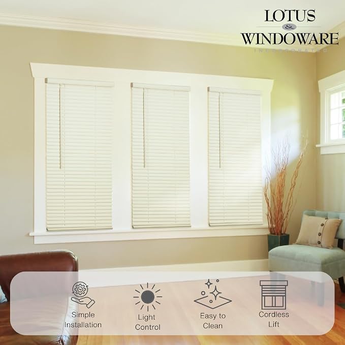 LOTUS & WINDOWARE Cordless Mini Blind, Window Blinds - Image 6