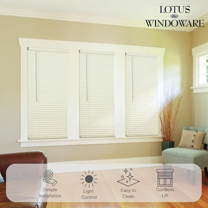 LOTUS & WINDOWARE Cordless Mini Blind, Window Blinds - Image 6