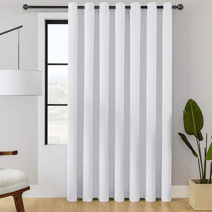 ChrisDowa Room Divider Curtain 108 Inches Long, Wide Blackout Sliding Door by ChrisDowa