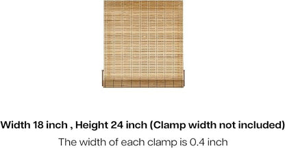 LazBlinds No Tools No Drill Bamboo Roller Shades, Cordless Bamboo Blinds - Image 7