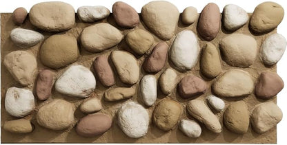 EverStone River Rock Faux Rock Panel, Canyon Dune Color by EkenaMillwork