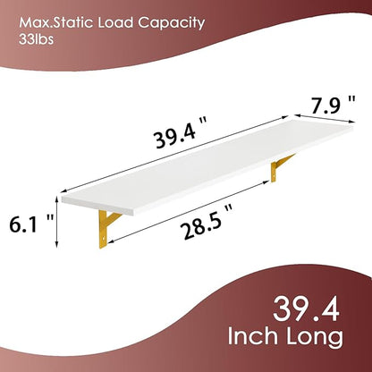 DINZI LVJ Long Wall Shelves, 39.4Inch Wall Mounted Shelves, Floating Shelves - Image 3