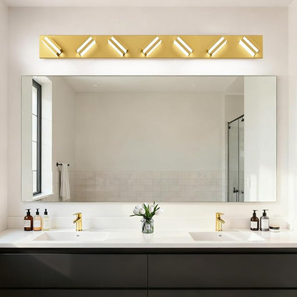 IZORRO LED Modern Bathroom Lights Fixtures, Brushed Glod Acrylic Wall Lighting - Image 7