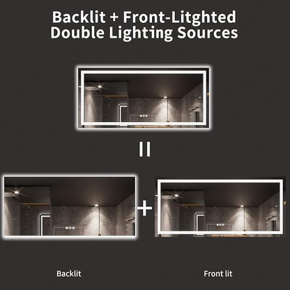 LOAAO 77X36 LED Bathroom Mirror - Image 6