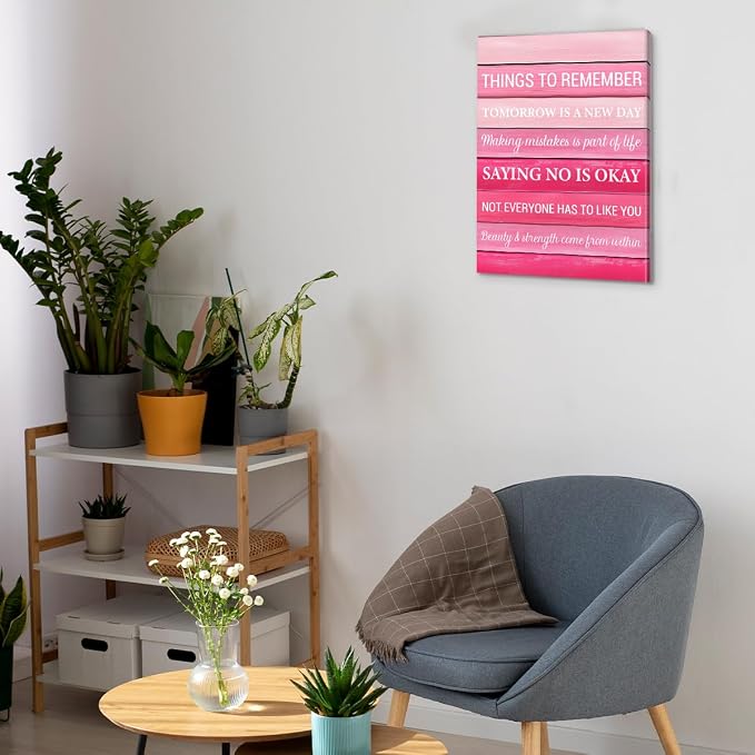 Inspirational Pink Wall Art Decor, Preppy Motivational Room Sign - Image 5