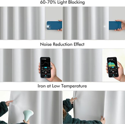 MIULEE Back Tab Light Blocking Curtains 84 Inch Length 2 Panels Set - Image 5
