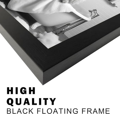 Framed Black and White Lion Wall Art Bathroom Pictures Wall Decor Funny - Image 5