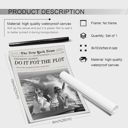 noxozoqm Black and White Fashion Hot Girl Poster Fun Do It - Image 2