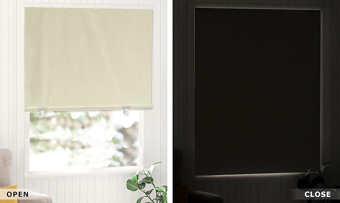 LazBlinds 100% Blackout Door Curtain, No Tools No Drill Cordless Blinds - Image 6
