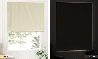 LazBlinds 100% Blackout Door Curtain, No Tools No Drill Cordless Blinds - Image 6