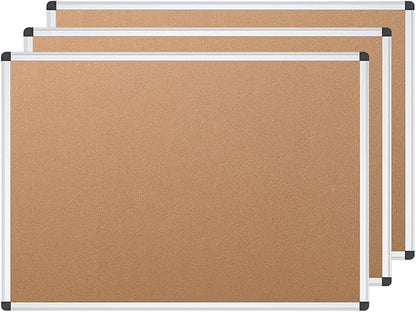 VIZ-PRO Cork Notice Board, 24 X 18 Inches, 3 Pack - Image 2