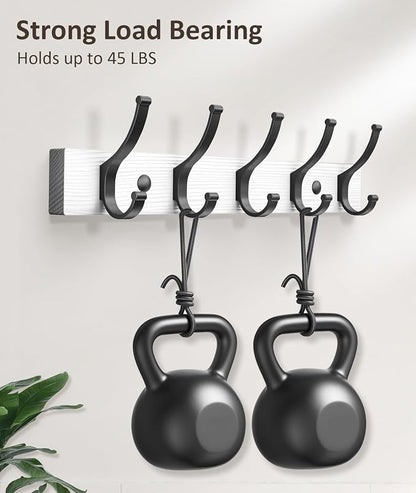 Optish Coat Rack Wall Mount, 16.5 Inches Wood Coat Hooks Wall Mount, Wall Coat - Image 2