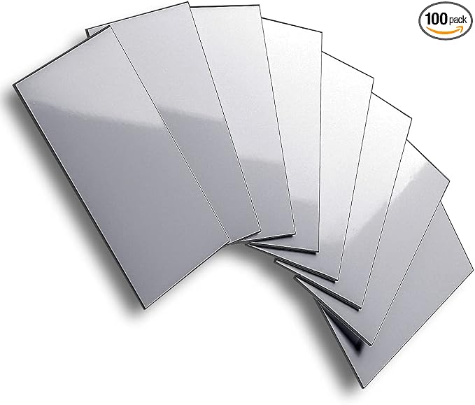 AULIGET 100-Piece Polished Grey Thick PVC Peel and Stick Backsplash by AULIGET