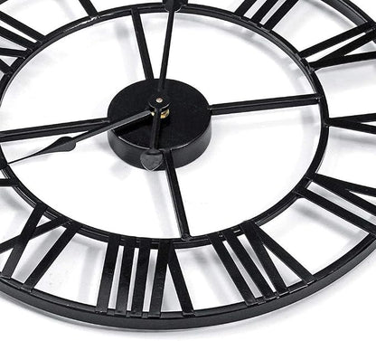 Antique Tower 24 inch Large Roman Numeral Wall Clock, Indoor Outdoor Patio - Image 3