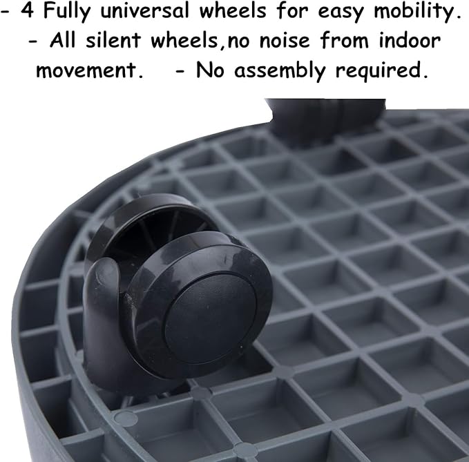 WanderingDonkey 14 Inch Potted Flower Mover Dolly with Casters Round Coaster for Indoor Outdoor, Heavy Duty Plant Caddie with Wheels,Rolling Plant Stand Pot Trolley,Wheeled Planter Saucer Tray 2 Pack