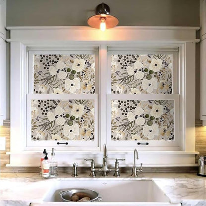 18"x236" Boho Cream/Brown Daisy Flower Peel and Stick Self Adhesive Wallpaper - Image 4