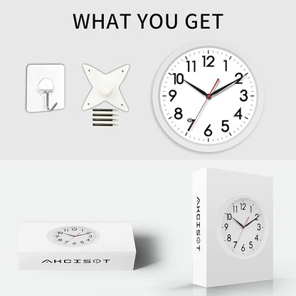 AKCISOT 12 Inch Wall Clock Silent Non Ticking Modern Wall Clocks Battery - Image 9