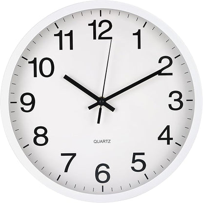 Wall Clock Non-Ticking Silent Quartz Movement Decor Clock Modern Simple Style by BAKBRAND