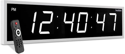 Ivation Huge Oversized 60" Large Digital LED Clock | Big Digital Clock by Ivation