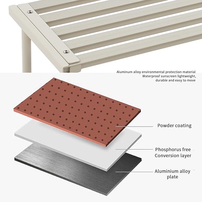 Metal Plant Stand, Rust-proof Aluminum Flower Pot Stand, Plants Display Stands Decoration Racks for Living Room Balconies and Gardens (90 White)