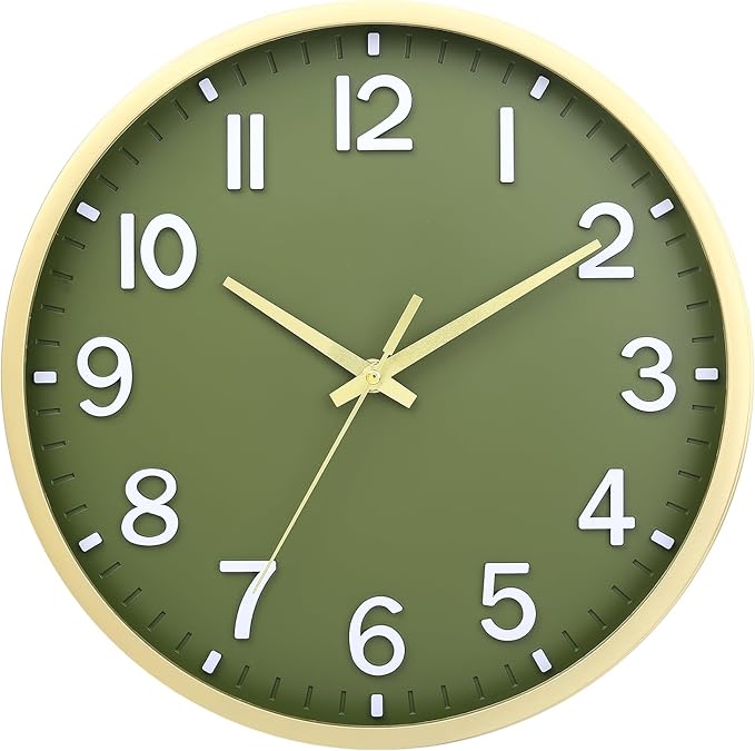 Wall Clocks Battery Operated 10 inch Modern Wall Clock, Silent Non Ticking Wall by Unknown