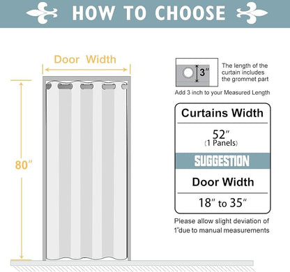 ChrisDowa Blackout Curtains 80 Inches Long - Image 7