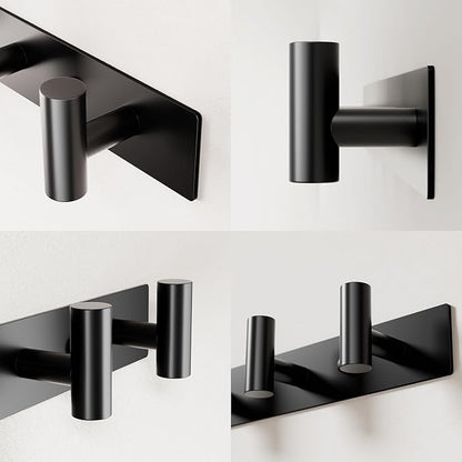 GWAAZXGZ Black Wall Mounted Coat Rack – 5 T-Shaped Pegs - Image 5