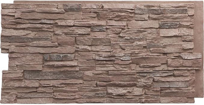 EverStone Canyon Ridge Faux Stone Panel, 45 3/4"W x 24 1/2"H x 1 1/4"D by EkenaMillwork