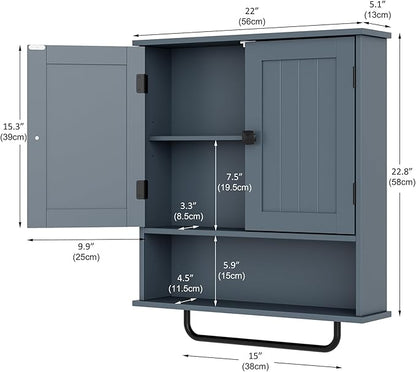 RRX Bathroom Cabinet Wall Mounted Medicine Cabinets - Image 3