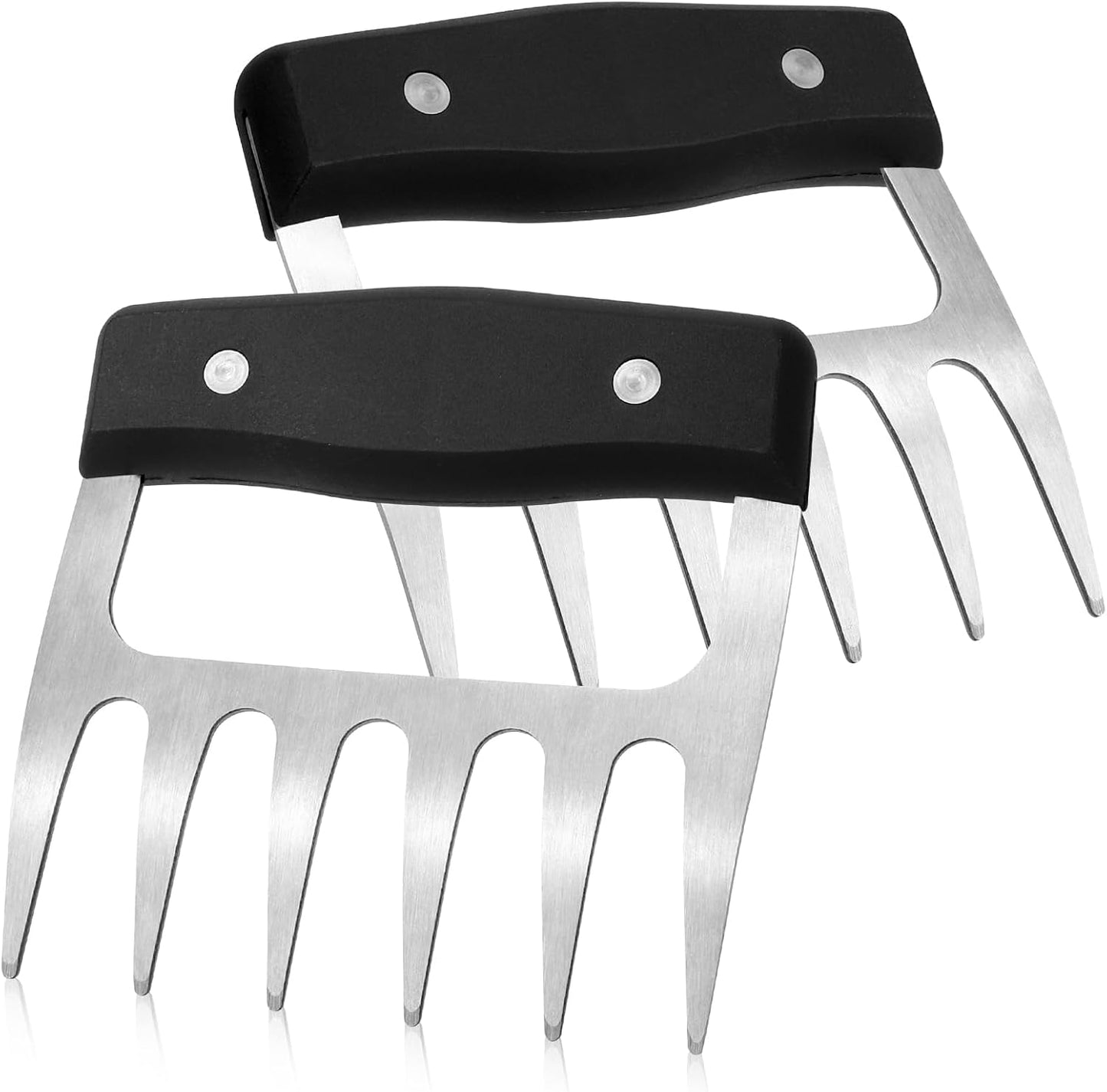 2 PCS Meat Shredder Claws, Stainless Steel Meat Claws, Metal Pulled Pork with Handle Turkey Pork Chicken Shredder Tool Accessories for Men Cooking Grilling BBQ Serving